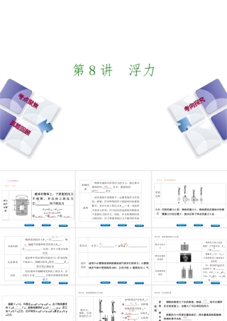 安徽省中考物理 教材复习 第8讲 浮力课件-人教版初中九年级全册物理课件