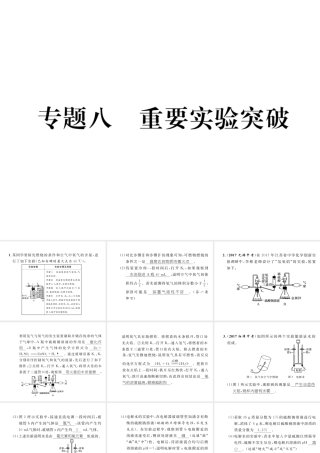（云南专版）中考化学复习 第二编 专题8 重要实验突破（精练）课件-人教版初中九年级全册化学课件