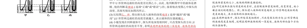 安徽省中考物理 考前题型过关 专题三 题型二 力学实验课件-人教版初中九年级全册物理课件