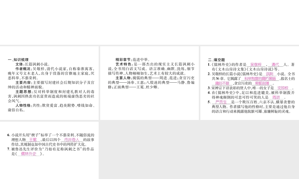 （云南专版）九年级语文下册 名著导读课件 新人教版-新人教版初中九年级下册语文课件