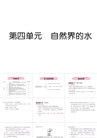 （云南专版）中考化学总复习 第一编 第4单元 自然界的水（精讲）课件-人教版初中九年级全册化学课件