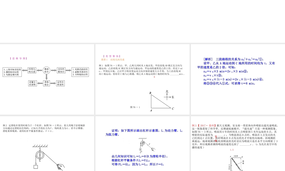 安徽省中考物理 题型训练（六）数理结合专题复习课件-人教版初中九年级全册物理课件