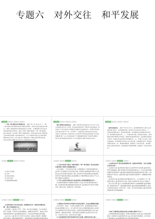 安徽省中考政治一轮复习 第二编 能力素养提升 第一部分 时政热点突破 专题6 对外交往 和平发展课件-人教版初中九年级全册政治课件