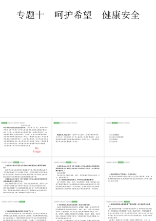 安徽省中考政治一轮复习 第二编 能力素养提升 第一部分 时政热点突破 专题10 呵护希望 健康安全课件-人教版初中九年级全册政治课件