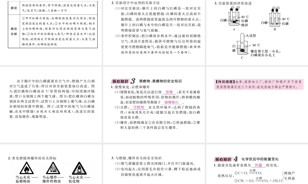 （云南专版）中考化学总复习 第一编 第7单元 燃料及其利用（精讲）课件-人教版初中九年级全册化学课件