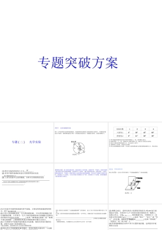 安徽省中考物理 专题突破（二）光学实验复习课件-人教版初中九年级全册物理课件