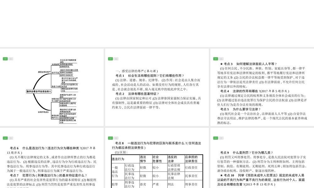 安徽省中考政治一轮复习 第一篇 知识方法固基 第二部分 七下 第四单元 做学法尊法守法用法的人课件-人教版初中九年级全册政治课件