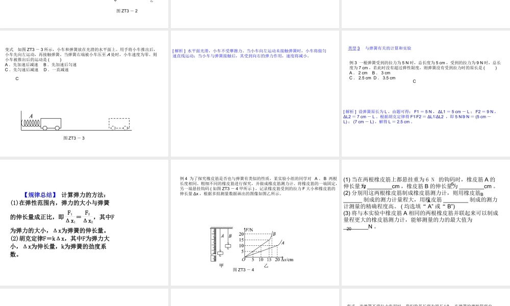 安徽省中考物理 专题突破（三）弹簧问题复习课件-人教版初中九年级全册物理课件