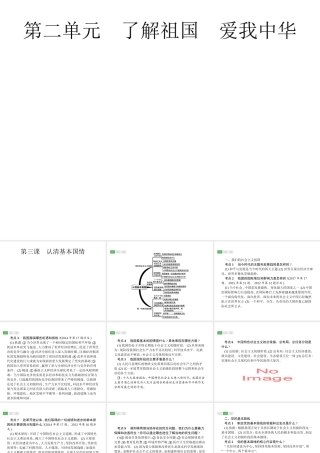 安徽省中考政治一轮复习 第一篇 知识方法固基 第五部分 九年级全一册 第二单元 了解祖国 爱我中华 第三课 认清基本国情课件-人教版初中九年级全册政治课件