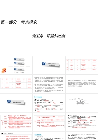 安徽省中考物理一轮复习 第5章 质量与密度课件-人教版初中九年级全册物理课件