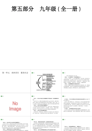 安徽省中考政治一轮复习 第一篇 知识方法固基 第五部分 九年级全一册 第一单元 承担责任 服务社会课件-人教版初中九年级全册政治课件
