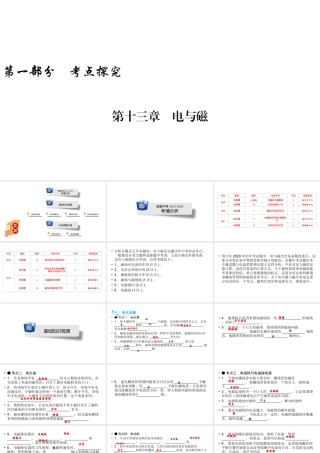 安徽省中考物理一轮复习 第13章 电与磁课件-人教版初中九年级全册物理课件
