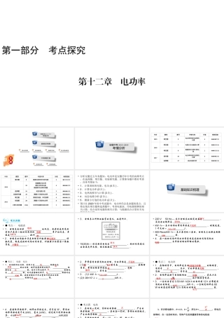 安徽省中考物理一轮复习 第12章 电功率课件-人教版初中九年级全册物理课件