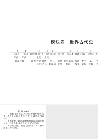 （云南专版）中考历史复习 背记手册 模块4 世界古代史 四 三大宗教课件-人教版初中九年级全册历史课件