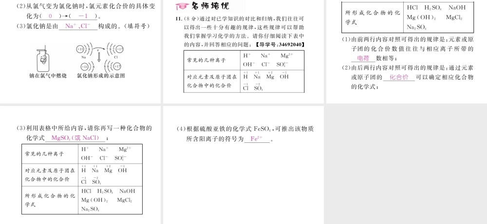 （云南专版）秋九年级化学上册 第4单元 自然界的水 课题4 化学式与化合价 第1课时 化学式与化合价习题课件 （新版）新人教版-（新版）新人教版初中九年级上册化学课件