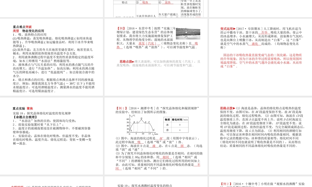 安徽省中考物理一轮复习 第十一章 物态变化课件-人教版初中九年级全册物理课件