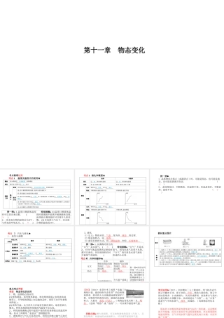 安徽省中考物理一轮复习 第十一章 物态变化课件-人教版初中九年级全册物理课件