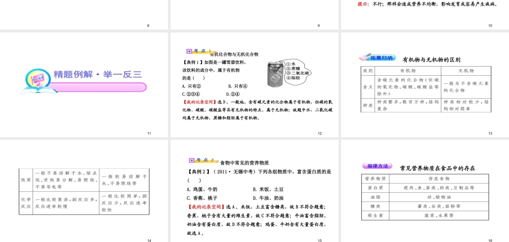 安徽省池州一中九年级化学全册《8.1 什么是有机化合物》课件 沪教版