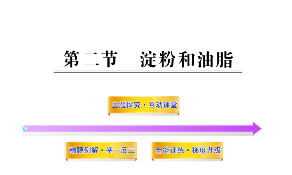 安徽省池州一中九年级化学全册《8.2 淀粉和油脂》课件 沪教版