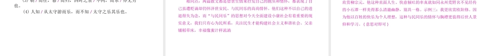 安徽省中考语文 第二部分 文言文阅读 专题一 文言文阅读串讲 串讲十一 醉翁亭记复习课件-人教版初中九年级全册语文课件