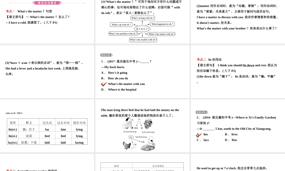 安徽省中考英语总复习 教材考点精讲 第10课时 八下 Units 1-2课件-人教版初中九年级全册英语课件