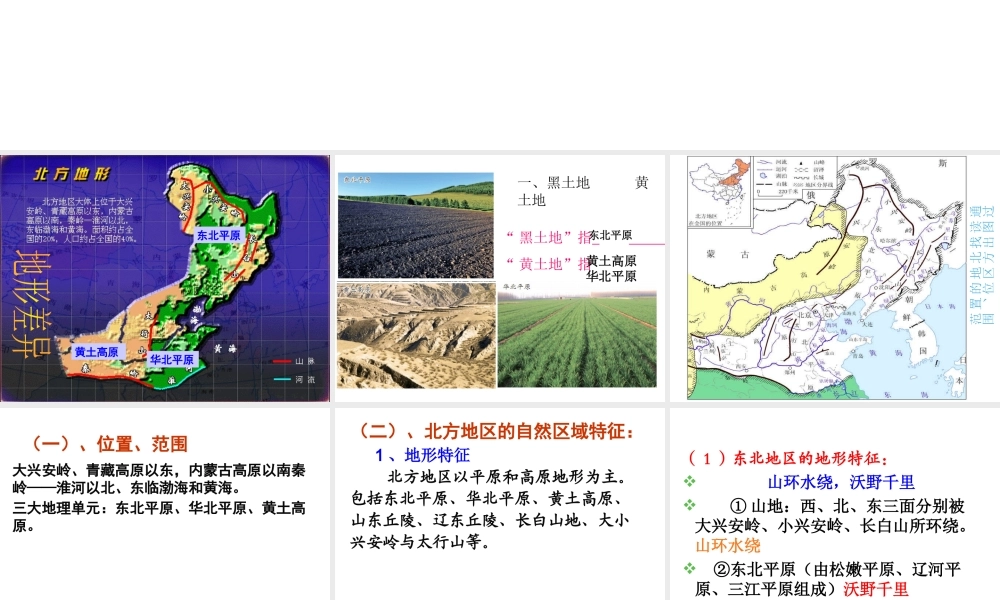 安徽省滁州二中八年级地理下册 第六章 第一节 北方地区自然特征与农业课件 （新版）新人教版