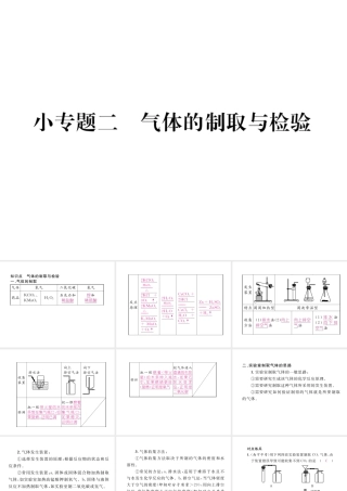 （云南专版）秋九年级化学上册 小专题二 气体的制取与检验习题课件 （新版）新人教版-（新版）新人教版初中九年级上册化学课件