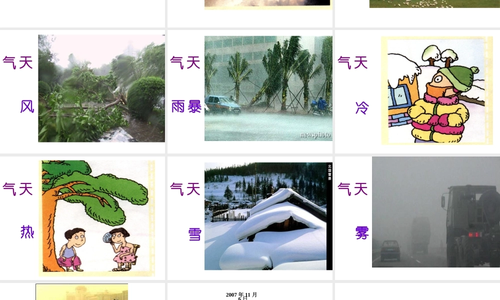 安徽省滁州二中七年级地理上册 3.1 多变的天气（第1课时）课件 新人教版