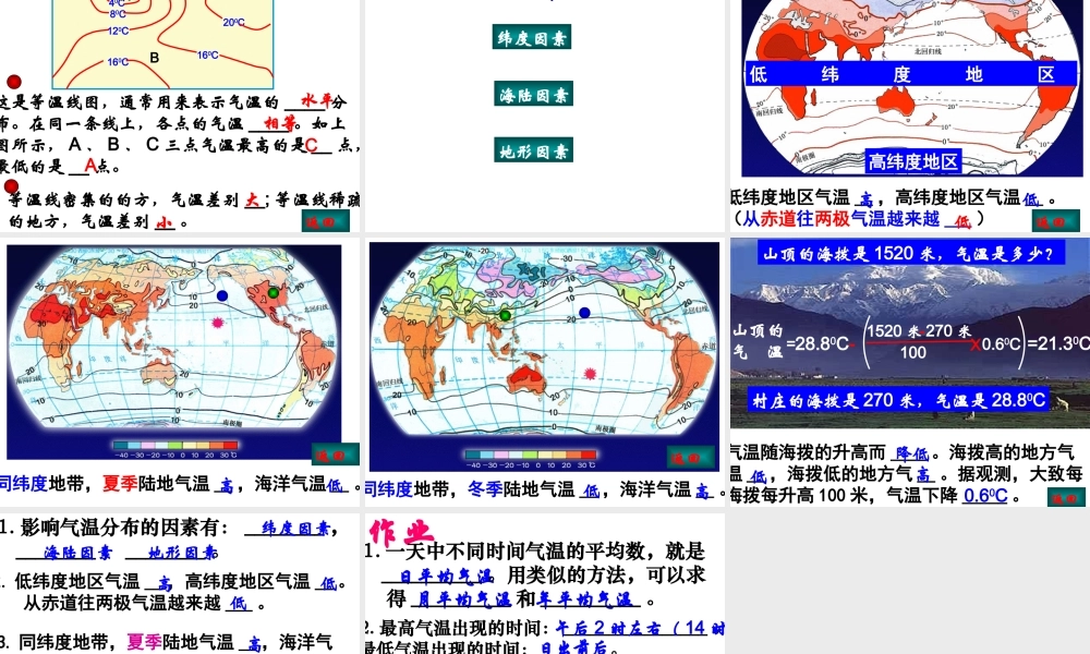 安徽省滁州二中七年级地理上册 3-2 气温和气温的分布课件 新人教版