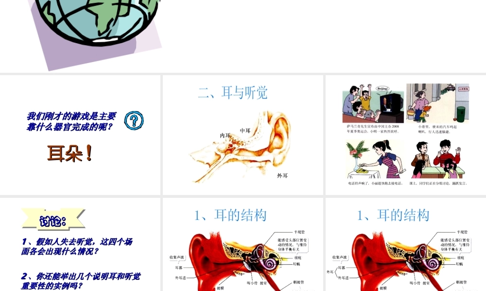 安徽省滁州二中七年级生物下册《6.1 人体对外界环境的感知-眼和视觉》课件（新版）新人教版