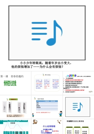 （2016年秋季版）七年级道德与法治下册 1.1.1 悄悄变化的我课件 新人教版