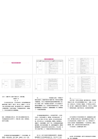 安徽省中考语文 专题复习七 记叙文阅读课件-人教版初中九年级全册语文课件