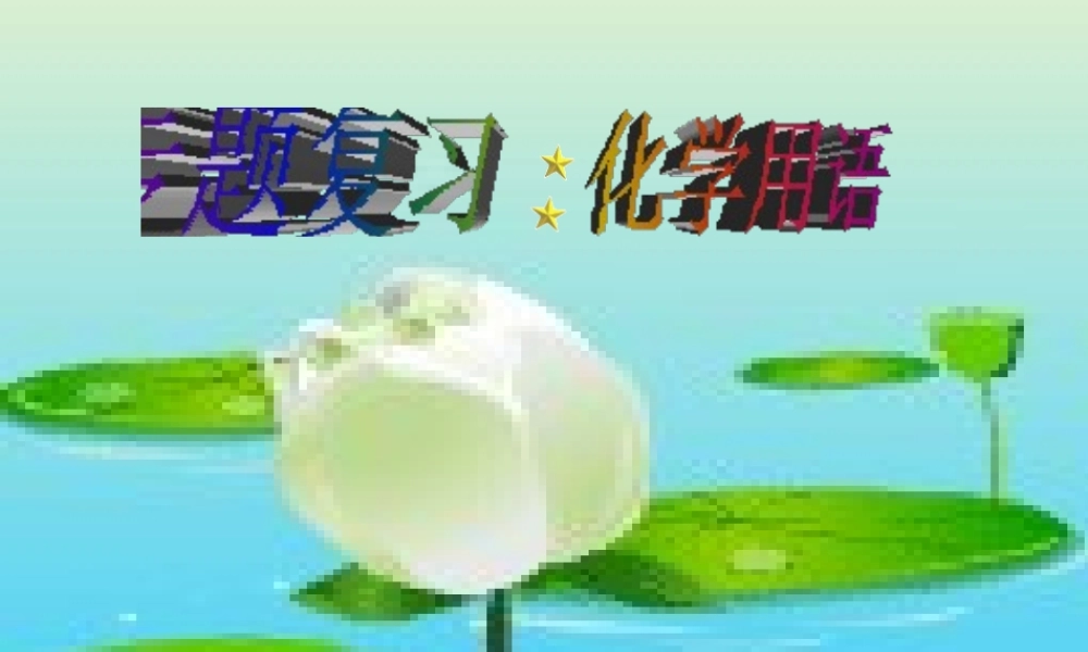 安徽省安庆四中九年级化学《化学用语》课件