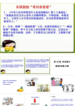 （2016年秋季版）七年级道德与法治下册 第六单元 提高道德修养 第16课 孝亲敬长 第2框 架起沟通心桥课件 苏教版