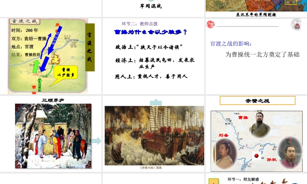 （2016年秋季版）云南省普洱市思茅第三中学七年级历史上册 第15课 三国鼎立课件 中华书局版