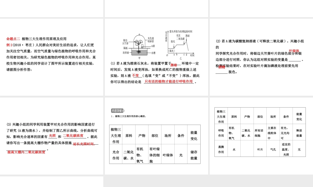 （东营专版）中考生物 专题二复习课件-人教级全册生物课件