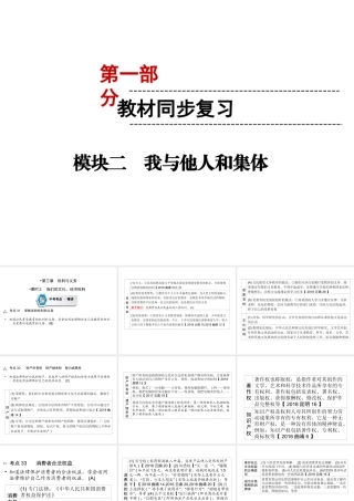 （云南专版）中考道德与法治 第1部分 教材同步复习 模块2 我与他人和集体 第3章 权利与义务（课时2 我们的文化、经济权利）课件-人教版初中九年级全册政治课件