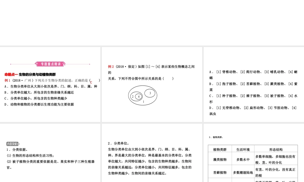 （东营专版）中考生物 专题九复习课件-人教级全册生物课件