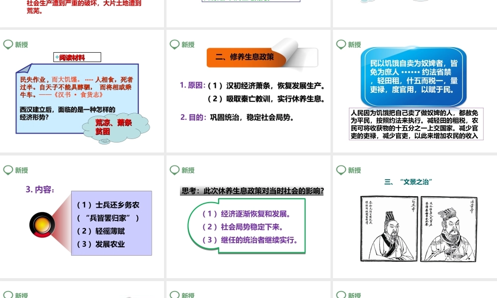（2016年秋季版）七年级历史上册 第11课 西汉建立和“文景之治”课件 新人教版