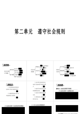 （云南专版）中考道德与法治总复习 八上 第2单元 遵守社会规则课件-人教版初中九年级全册政治课件