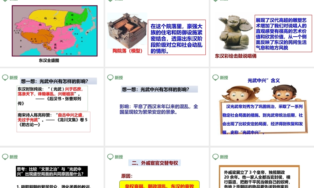 （2016年秋季版）七年级历史上册 第13课 东汉的兴亡课件 新人教版