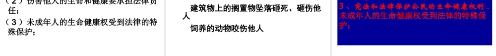 安徽省大顾店初级中学八年级政治下册 6.1 维护人身权利课件 粤教版