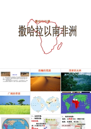 安徽省淮北市七年级地理下册 第八章 第三节 撒哈拉以南的非洲课件 （新版）新人教版-（新版）新人教版初中七年级下册地理课件