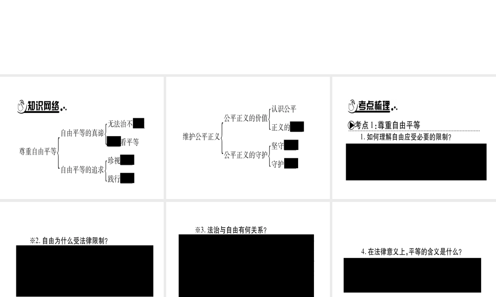 （云南专版）中考道德与法治总复习 八下 第4单元 崇尚法治精神课件-人教版初中九年级全册政治课件