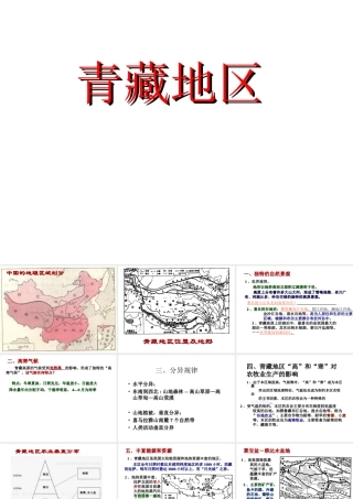 安徽省淮北市天一中学八年级地理下册 第九章 青藏地区课件 （新版）新人教版