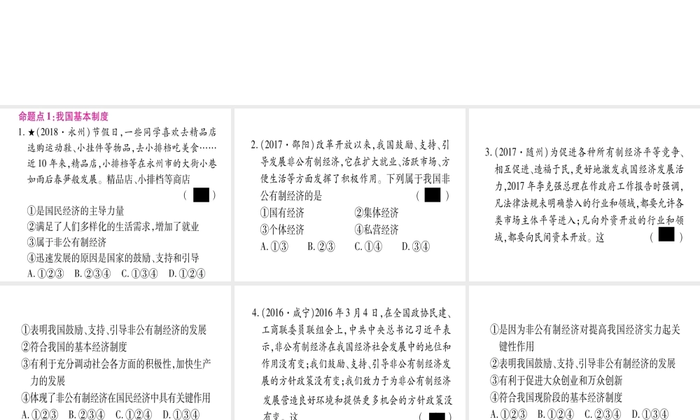 （云南专版）中考道德与法治总复习 第1篇 真题体验 满分演练 八下册 第3单元 人民当家作主课件-人教版初中九年级下册政治课件