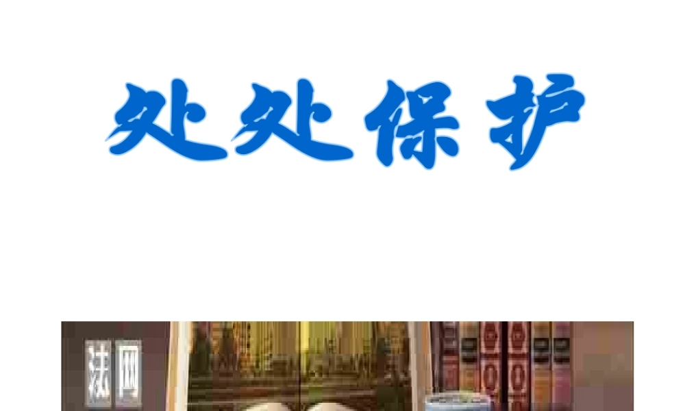 安徽省大顾店中学七年级政治下册 7.2 处处保护课件 粤教版