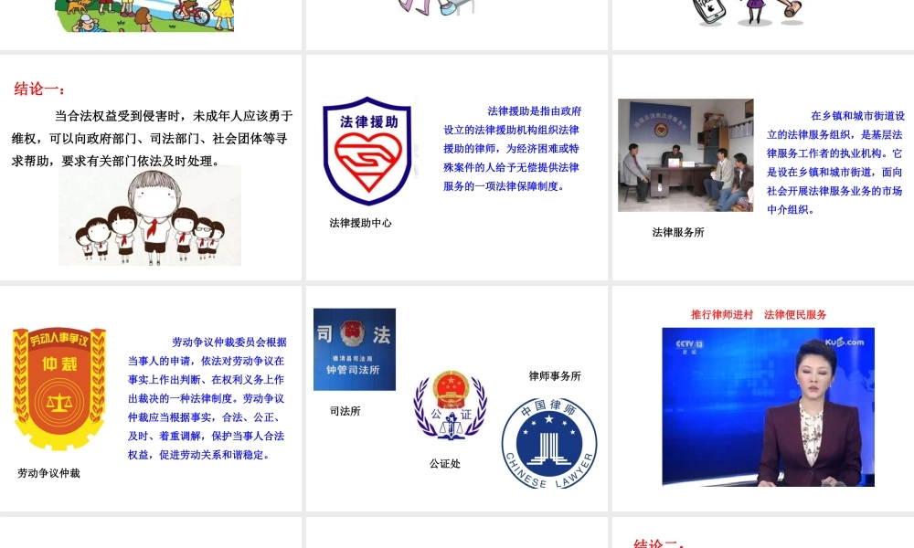 （2016年秋季版）七年级道德与法治下册 第五单元 珍惜特殊保护 第14课 筑起“防火墙”第2框 依法进行自我保护课件 陕教版