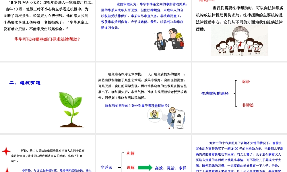 （2016年秋季版）七年级道德与法治下册 第五单元 珍惜特殊保护 第14课 筑起“防火墙”第2框 依法进行自我保护课件 陕教版