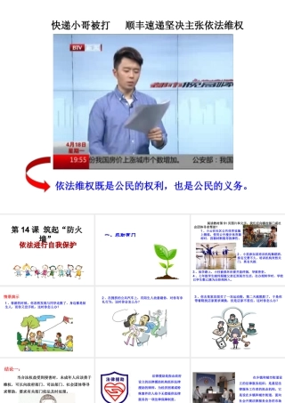 （2016年秋季版）七年级道德与法治下册 第五单元 珍惜特殊保护 第14课 筑起“防火墙”第2框 依法进行自我保护课件 陕教版